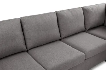 Crazy Limited Edition 4-sits Högervänd L-formad Schäslongsoffa i Tyg - Grå - Möbler - Vardagsrum - Soffor - Divansoffa & schäslong