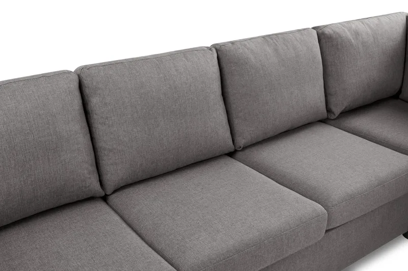 Crazy Limited Edition 4-sits Högervänd L-formad Schäslongsoffa i Tyg - Grå - Möbler - Vardagsrum - Soffor - Divansoffa & schäslong
