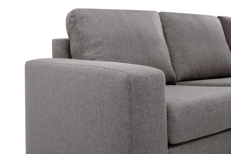 Crazy Limited Edition 4-sits Högervänd L-formad Schäslongsoffa i Tyg - Grå - Möbler - Vardagsrum - Soffor - Divansoffa & schäslong