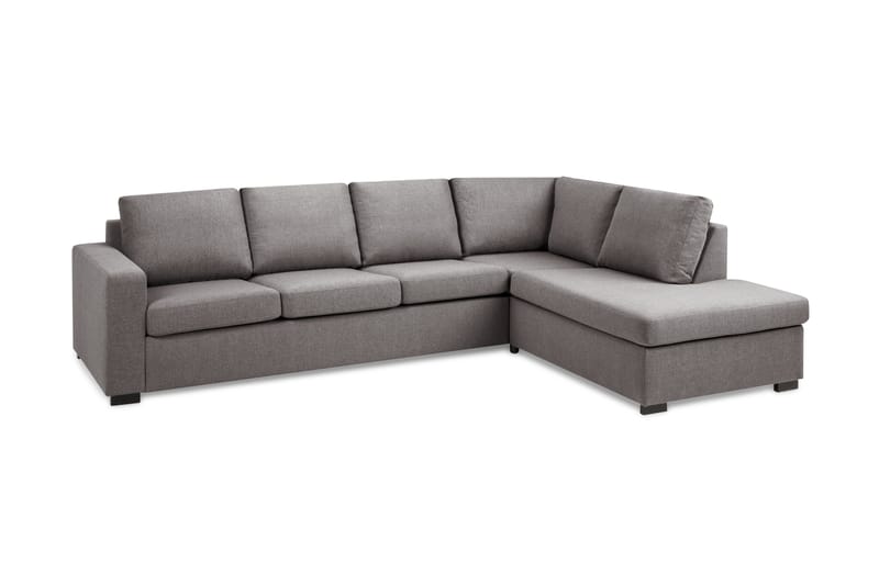 Crazy Limited Edition 4-sits Högervänd L-formad Schäslongsoffa i Tyg - Grå - Möbler - Vardagsrum - Soffor - Divansoffa & schäslong