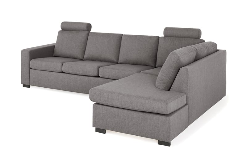 Crazy Limited Edition 4-sits Högervänd L-formad Schäslongsoffa i Tyg - Grå - Möbler - Vardagsrum - Soffor - Divansoffa & schäslong