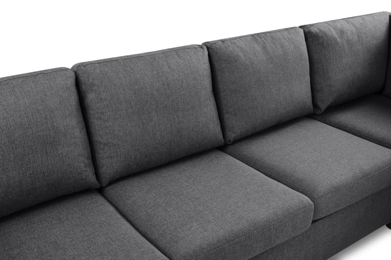 Crazy Limited Edition 4-sits Högervänd L-formad Schäslongsoffa i Tyg - Mörkgrå - Möbler - Vardagsrum - Soffor - Divansoffa & schäslong