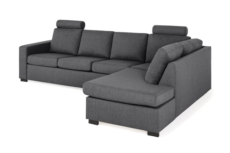 Crazy Limited Edition 4-sits Högervänd L-formad Schäslongsoffa i Tyg - Mörkgrå - Möbler - Vardagsrum - Soffor - Divansoffa & schäslong