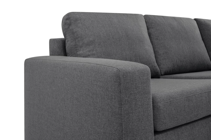 Crazy Limited Edition 4-sits Högervänd L-formad Schäslongsoffa i Tyg - Mörkgrå - Möbler - Vardagsrum - Soffor - Divansoffa & schäslong