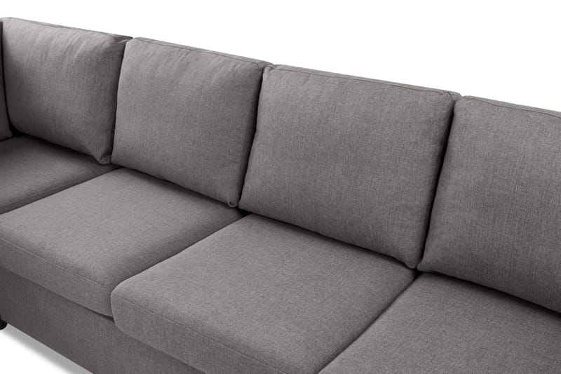 Crazy Limited Edition 4-sits Vänstervänd L-formad Djup Schäslongsoffa i Tyg - Grå - Möbler - Vardagsrum - Soffor - Divansoffa & schäslong