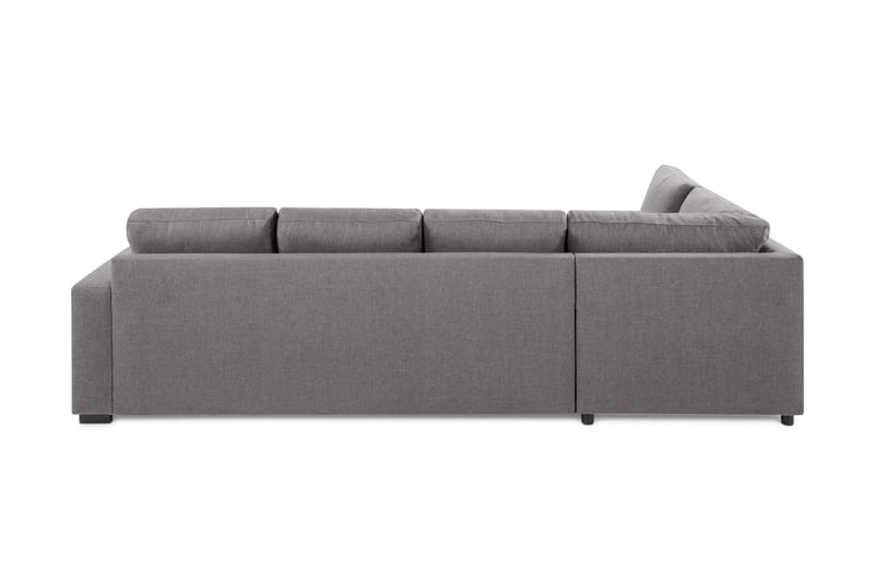 Crazy Limited Edition 4-sits Vänstervänd L-formad Djup Schäslongsoffa i Tyg - Grå - Möbler - Vardagsrum - Soffor - Divansoffa & schäslong