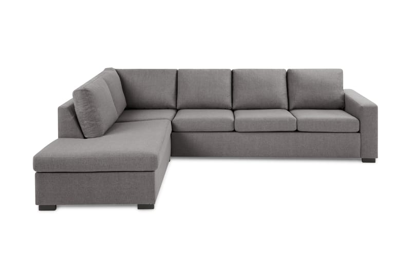Crazy Limited Edition 4-sits Vänstervänd L-formad Djup Schäslongsoffa i Tyg - Grå - Möbler - Vardagsrum - Soffor - Divansoffa & schäslong