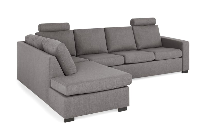 Crazy Limited Edition 4-sits Vänstervänd L-formad Djup Schäslongsoffa i Tyg - Grå - Möbler - Vardagsrum - Soffor - Divansoffa & schäslong