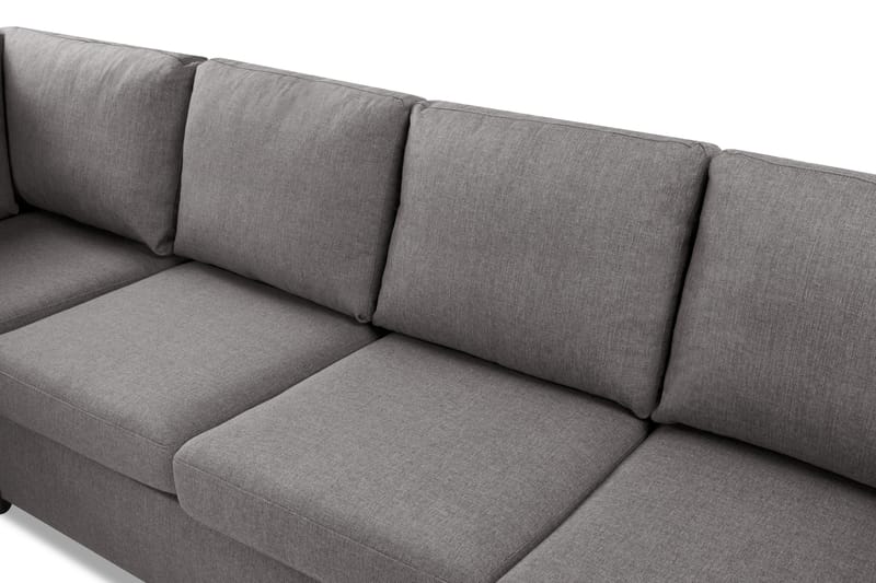 Crazy Limited Edition 4-sits Vänstervänd L-formad Djup Schäslongsoffa i Tyg - Grå - Möbler - Vardagsrum - Soffor - Divansoffa & schäslong