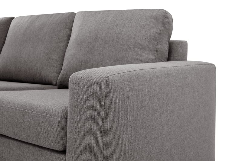 Crazy Limited Edition 4-sits Vänstervänd L-formad Djup Schäslongsoffa i Tyg - Grå - Möbler - Vardagsrum - Soffor - Divansoffa & schäslong