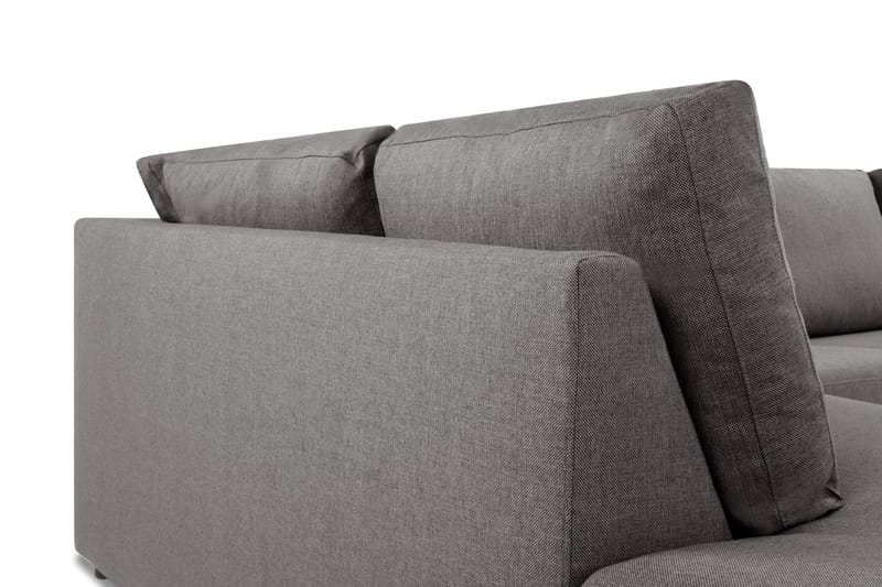 Crazy Limited Edition 4-sits Vänstervänd L-formad Djup Schäslongsoffa i Tyg - Grå - Möbler - Vardagsrum - Soffor - Divansoffa & schäslong