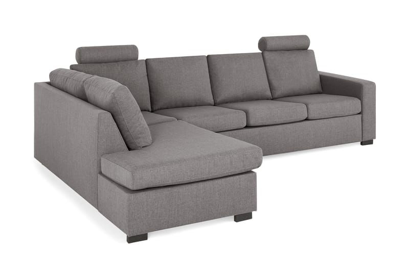 Crazy Limited Edition 4-sits Vänstervänd L-formad Djup Schäslongsoffa i Tyg - Grå - Möbler - Vardagsrum - Soffor - Divansoffa & schäslong