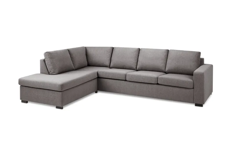 Crazy Limited Edition 4-sits Vänstervänd L-formad Djup Schäslongsoffa i Tyg - Grå - Möbler - Vardagsrum - Soffor - Divansoffa & schäslong