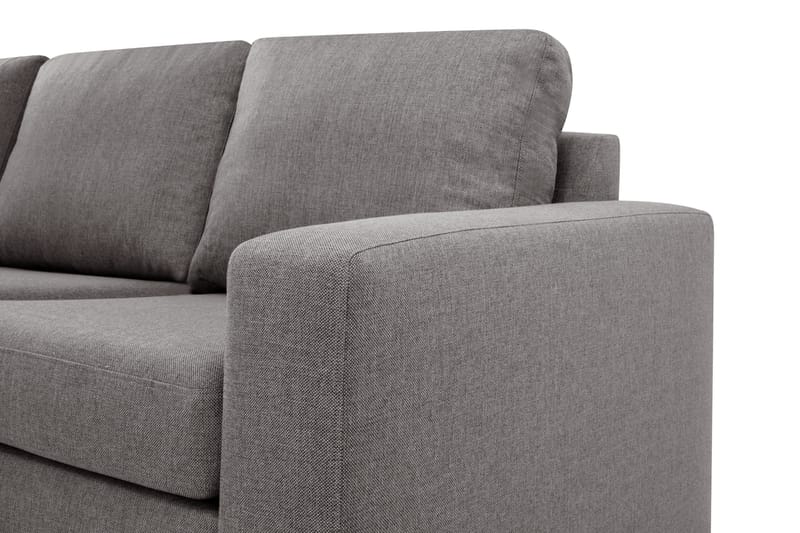 Crazy Limited Edition 4-sits Vänstervänd L-formad Djup Schäslongsoffa i Tyg - Grå - Möbler - Vardagsrum - Soffor - Divansoffa & schäslong