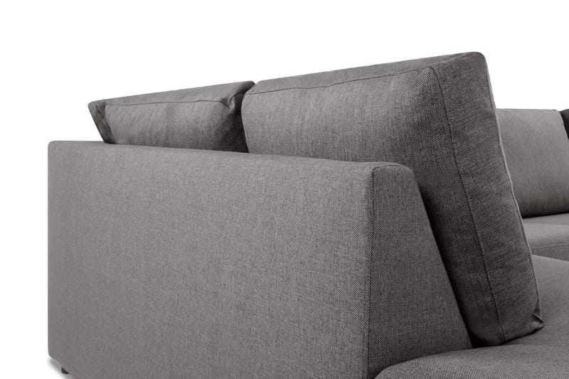 Crazy Limited Edition 4-sits Vänstervänd L-formad Djup Schäslongsoffa i Tyg - Grå - Möbler - Vardagsrum - Soffor - Divansoffa & schäslong