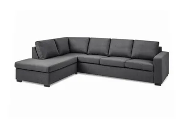 Crazy Limited Edition 4-sits Vänstervänd L-formad Schäslongsoffa i Tyg - Mörkgrå - Möbler - Vardagsrum - Soffor - Divansoffa & schäslong