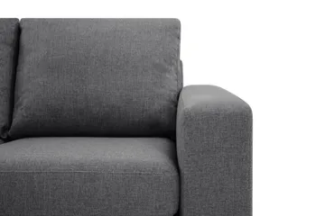 Crazy Limited Edition 4-sits Vänstervänd L-formad Schäslongsoffa i Tyg - Mörkgrå - Möbler - Vardagsrum - Soffor - Divansoffa & schäslong