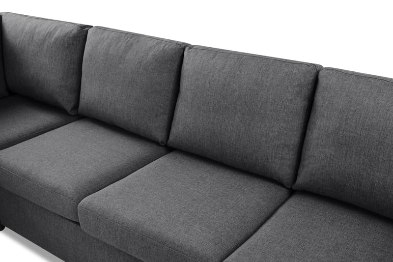 Crazy Limited Edition 4-sits Vänstervänd L-formad Schäslongsoffa i Tyg - Mörkgrå - Möbler - Vardagsrum - Soffor - Divansoffa & schäslong