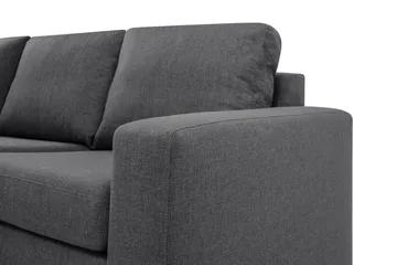 Crazy Limited Edition 4-sits Vänstervänd L-formad Schäslongsoffa i Tyg - Mörkgrå - Möbler - Vardagsrum - Soffor - Divansoffa & schäslong