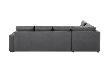 Crazy Limited Edition 4-sits Vänstervänd L-formad Schäslongsoffa i Tyg - Mörkgrå - Möbler - Vardagsrum - Soffor - Divansoffa & schäslong