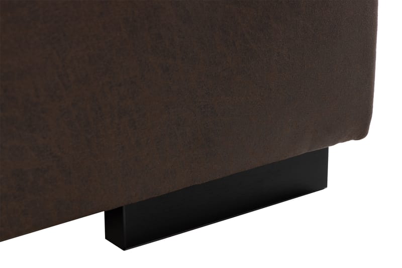 Cuba 4-sits Högervänd L-formad Schäslongsoffa i Konstläder/Tyg - Brun / Beige - Möbler - Vardagsrum - Soffor - Divansoffa & schäslong