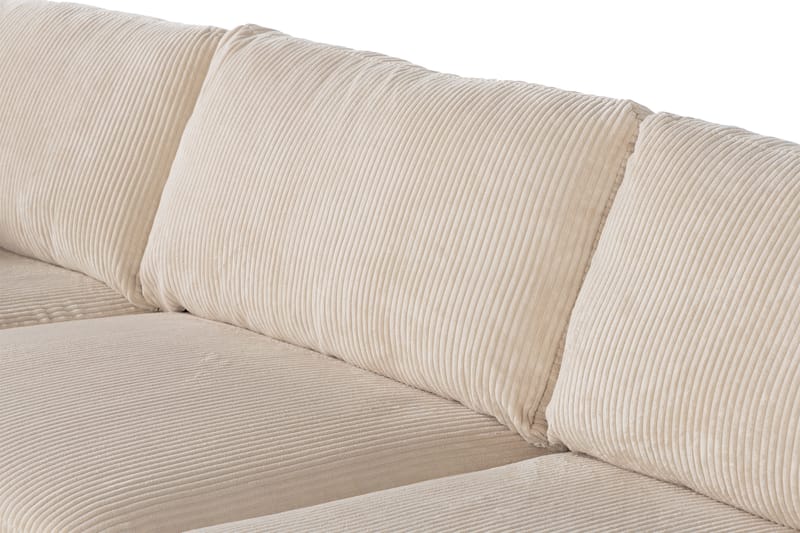 Cuba 4-sits Vänstervänd L-formad Schäslongsoffa i Manchester/Konstläder - Brun / Beige - Möbler - Vardagsrum - Soffor - Divansoffa & schäslong