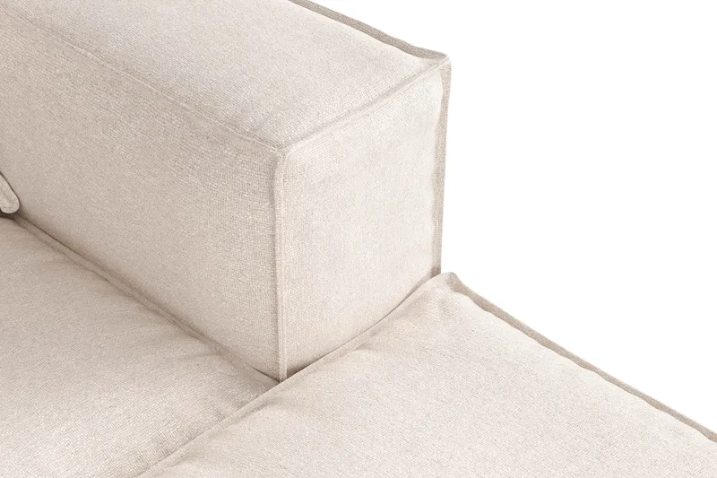 Cubo 4-sits Djup Modulsoffa med Divan i Tyg - Beige - Möbler - Vardagsrum - Soffor - Divansoffa & schäslong