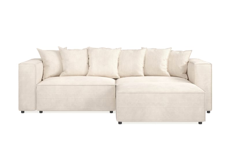 Cubo 4-sits L-formad Djup Modulsoffa med Divan i Manchester - Beige - Möbler - Vardagsrum - Soffor - Divansoffa & schäslong