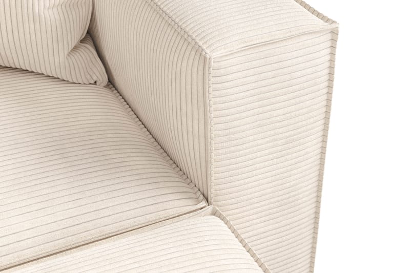 Cubo 4-sits L-formad Djup Modulsoffa med Divan i Manchester - Beige - Möbler - Vardagsrum - Soffor - Divansoffa & schäslong