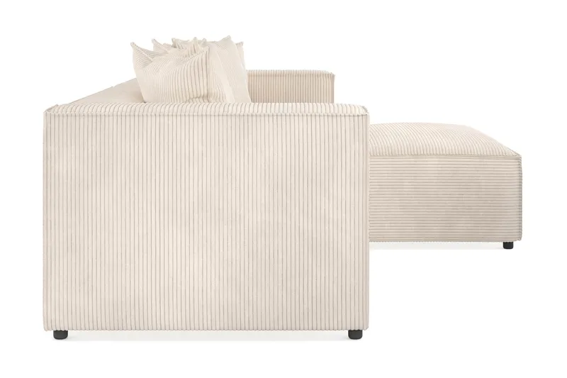 Cubo 4-sits L-formad Djup Modulsoffa med Divan i Manchester - Beige - Möbler - Vardagsrum - Soffor - Divansoffa & schäslong