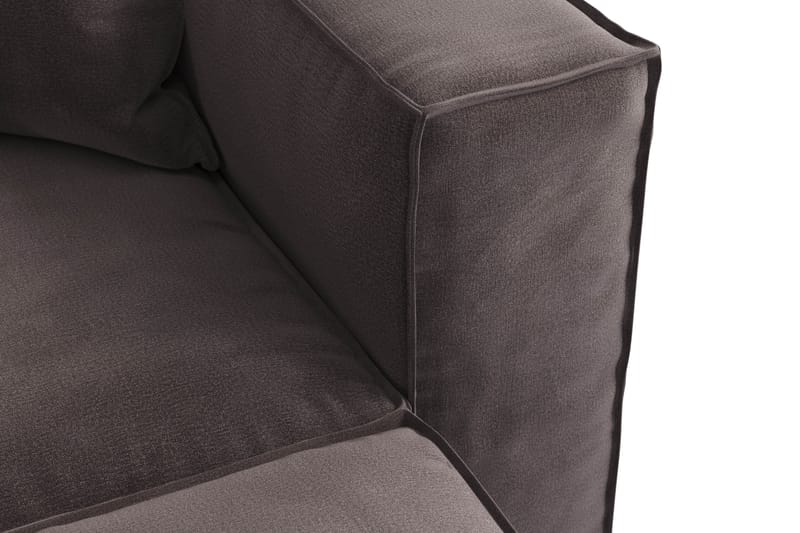 Cubo 4-sits L-formad Djup Modulsoffa med Divan i Sammet - Mörkgrå - Möbler - Vardagsrum - Soffor - Divansoffa & schäslong