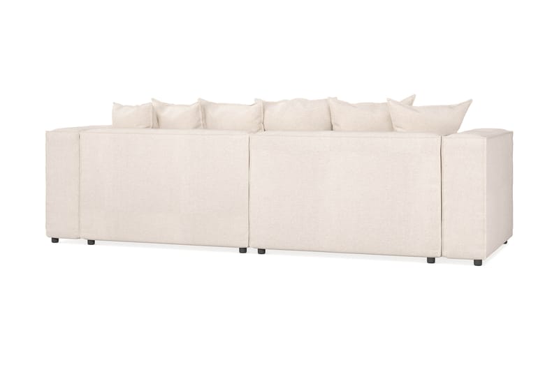 Cubo 4-sits L-formad Djup Modulsoffa med Divan i Tyg - Beige - Möbler - Vardagsrum - Soffor - Divansoffa & schäslong