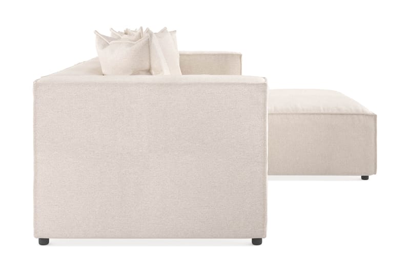 Cubo 4-sits L-formad Djup Modulsoffa med Divan i Tyg - Beige - Möbler - Vardagsrum - Soffor - Divansoffa & schäslong