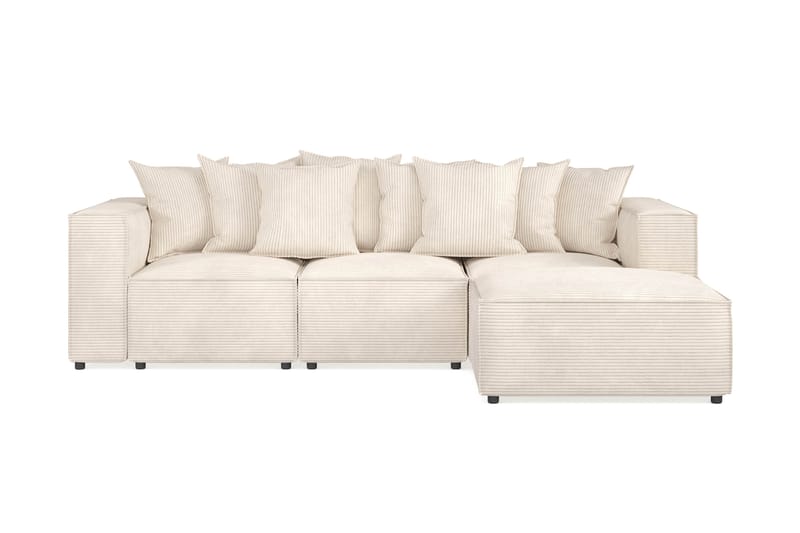 Cubo 4-sits Vändbar L-formad Djup Modulsoffa med Divan i Manchester - Beige - Möbler - Vardagsrum - Soffor - Divansoffa & schäslong