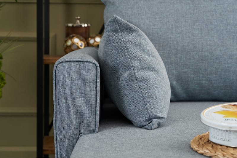 DENMARK Divansoffa Vänster Blå/Brun - Möbler - Vardagsrum - Soffor - Divansoffa & schäslong