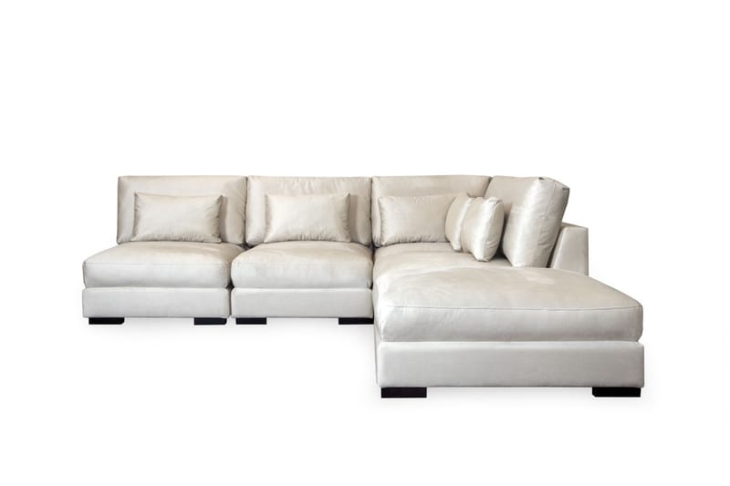 Dubai Schäslongsoffa Vänster Sammet Vit - Möbler - Vardagsrum - Soffor - Divansoffa & schäslong