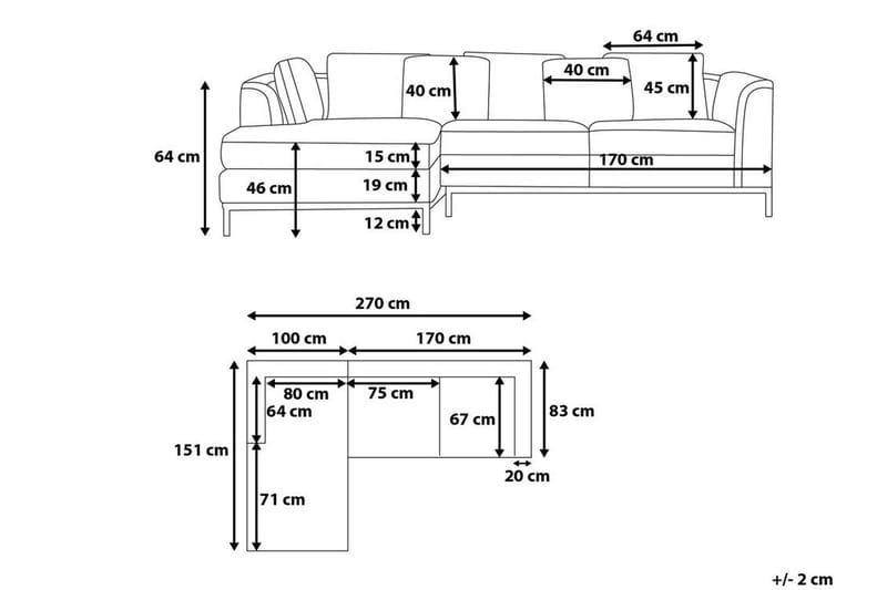 Dugard Hörnsoffa - Grå - Möbler - Vardagsrum - Soffor - Divansoffa & schäslong