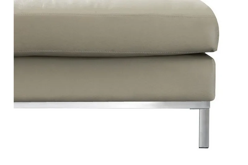 Dugard Hörnsoffa Höger + Fotpall - Beige/Läder - Möbler - Vardagsrum - Soffor - Divansoffa & schäslong