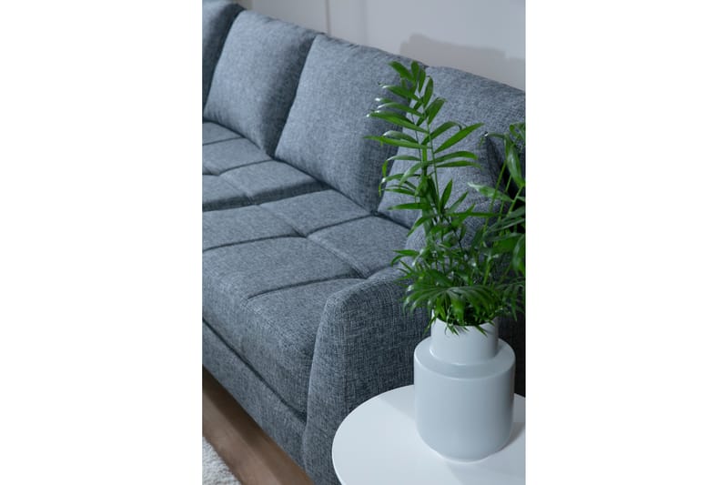 ELLYSSA Hörnsoffa med Divan Vänster Grå - Möbler - Vardagsrum - Soffor - Divansoffa & schäslong