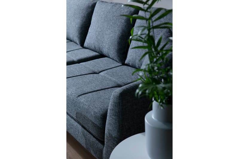 ELLYSSA Hörnsoffa med Divan Vänster Grå - Möbler - Vardagsrum - Soffor - Divansoffa & schäslong