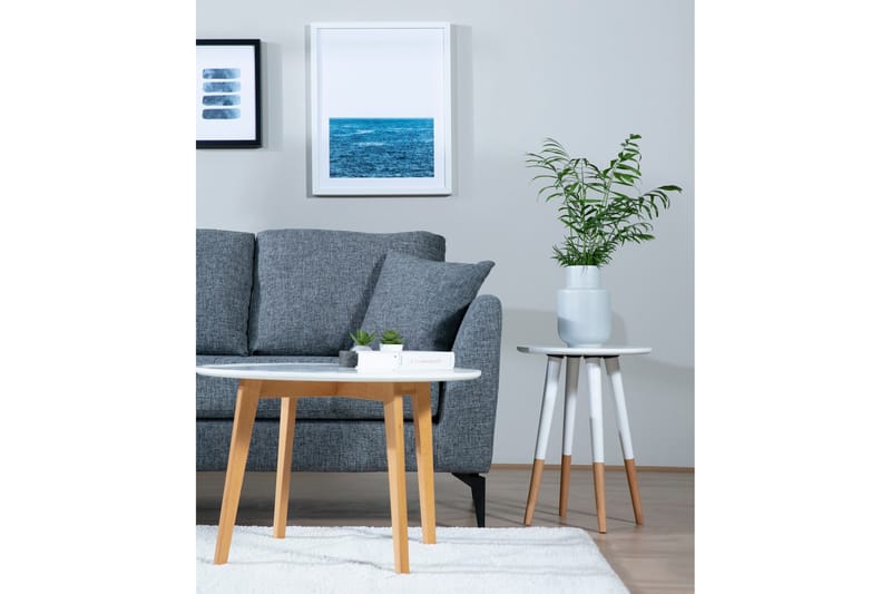 ELLYSSA Hörnsoffa med Divan Vänster Grå - Möbler - Vardagsrum - Soffor - Divansoffa & schäslong