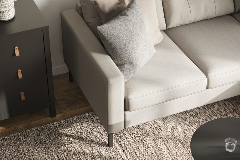 Frillestad 3-sits Högervänd L-formad Divansoffa i Tyg - Beige - Möbler - Vardagsrum - Soffor - Divansoffa & schäslong