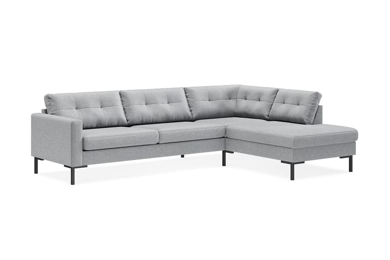 Frillestad 4-sits Högervänd L-formad Schäslongsoffa i Tyg - Grå - Möbler - Vardagsrum - Soffor - Divansoffa & schäslong