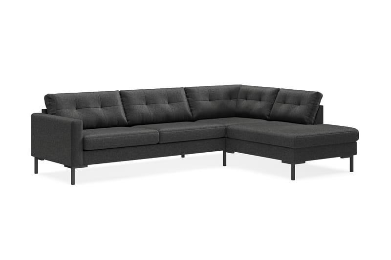 Frillestad 4-sits Högervänd L-formad Schäslongsoffa i Tyg - Mörkgrå - Möbler - Vardagsrum - Soffor - Divansoffa & schäslong