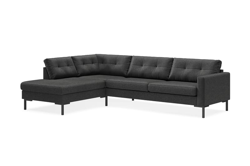 Frillestad 4-sits Vänstervänd L-formad Schäslongsoffa i Tyg - Mörkgrå - Möbler - Vardagsrum - Soffor - Divansoffa & schäslong