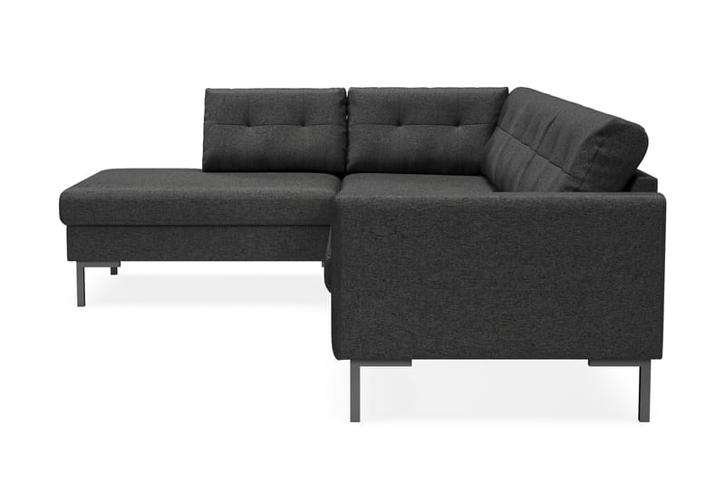 Frillestad 4-sits Vänstervänd L-formad Schäslongsoffa i Tyg - Mörkgrå - Möbler - Vardagsrum - Soffor - Divansoffa & schäslong