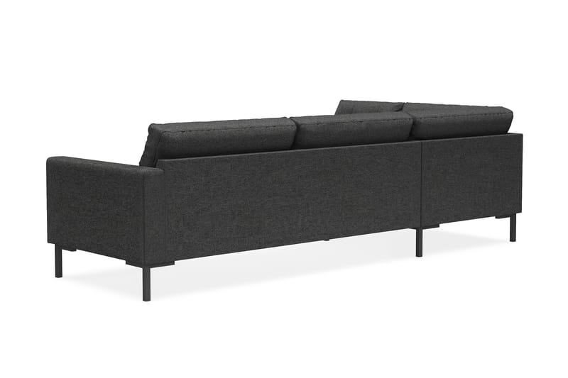 Frillestad 4-sits Vänstervänd L-formad Schäslongsoffa i Tyg - Mörkgrå - Möbler - Vardagsrum - Soffor - Divansoffa & schäslong