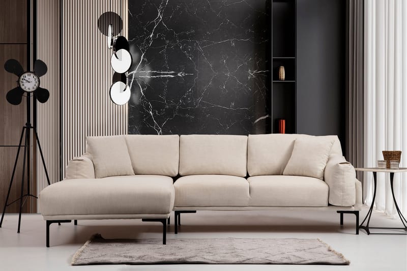 Glenure Soffa m. Divan 4-sits - Cream - Möbler - Vardagsrum - Soffor - Divansoffa & schäslong