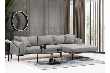 Glenure Soffa m. Divan 4-sits - Grå - Möbler - Vardagsrum - Soffor - Divansoffa & schäslong