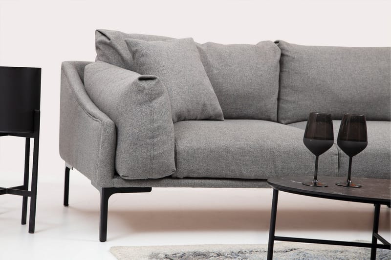 Glenure Soffa m. Divan 4-sits - Grå - Möbler - Vardagsrum - Soffor - Divansoffa & schäslong